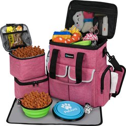 PetAmi Pet Supplies Organizer Tote Dog & Cat Travel Bag, Heather Pink slide 1 of 7