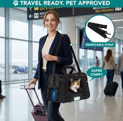 PetAmi Premium Airline Approved Soft-Sided Dog & Cat Travel Carrier, Black, Large slide 2 of 7