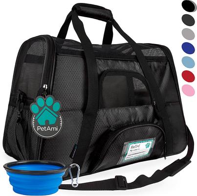 Show full view: PetAmi Premium Airline Approved Soft-Sided Dog & Cat Travel Carrier, Black, Large slide 2 of 10