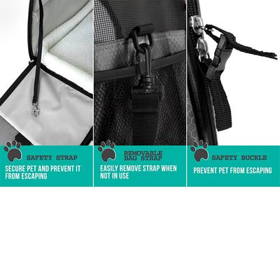 Show full view: PetAmi Premium Airline Approved Soft-Sided Dog & Cat Travel Carrier, Black, Large slide 7 of 10