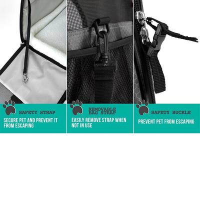 Show full view: PetAmi Premium Airline Approved Soft-Sided Dog & Cat Travel Carrier, Black, Small slide 6 of 9