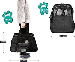 PetAmi Premium Airline Approved Soft-Sided Dog & Cat Travel Carrier, Charcoal, Large slide 2 of 7