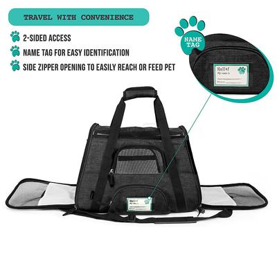 Show full view: PetAmi Premium Airline Approved Soft-Sided Dog & Cat Travel Carrier, Charcoal, Small slide 5 of 9