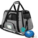 PetAmi Premium Airline Approved Soft-Sided Dog & Cat Travel Carrier, Heather Gray, Large