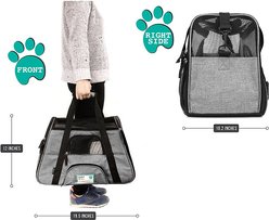 PetAmi Premium Airline Approved Soft-Sided Dog & Cat Travel Carrier, Heather Gray, Large slide 2 of 7