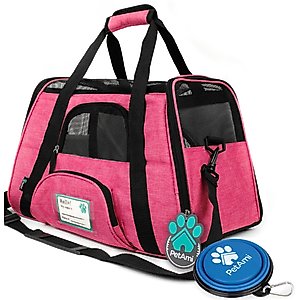 PetAmi Premium Airline Approved Soft-Sided Dog & Cat Travel Carrier, Heather Pink, Large