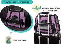 PetAmi Premium Airline Approved Soft-Sided Dog & Cat Travel Carrier, Heather Purple, Large slide 2 of 7