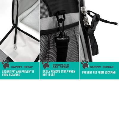 Show full view: PetAmi Premium Airline Approved Soft-Sided Dog & Cat Travel Carrier, Light Gray, Large slide 7 of 10