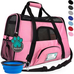 PetAmi Premium Airline Approved Soft-Sided Dog & Cat Travel Carrier, Pink, Large slide 2 of 8