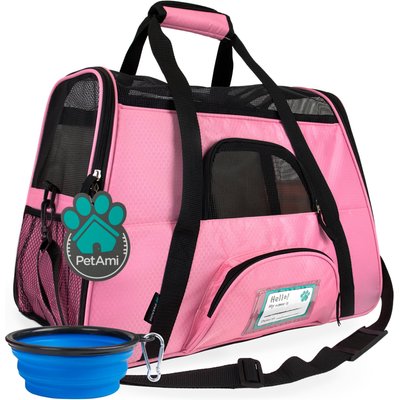 PetAmi PetAmi Premium Airline Approved Soft-Sided Dog & Cat Travel Carrier, Pink, Small