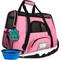 Show in main carousel: PetAmi Premium Airline Approved Soft-Sided Dog & Cat Travel Carrier, Pink, Small slide 1 of 9