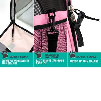 Show full view: PetAmi Premium Airline Approved Soft-Sided Dog & Cat Travel Carrier, Pink, Small slide 6 of 9