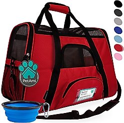 PetAmi Premium Airline Approved Soft-Sided Dog & Cat Travel Carrier, Red, Large slide 2 of 8