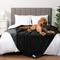 Show in main carousel: PetAmi Reversible Fleece Waterproof Cat & Dog Blanket, Black/Gray, Large  slide 6 of 10