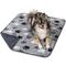 Show in main carousel: PetAmi Reversible Fleece Waterproof Cat & Dog Blanket, Paw Print Gray, Medium  slide 1 of 10