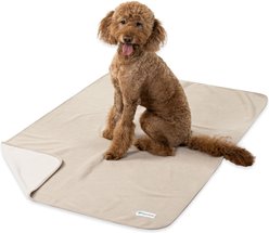 PetAmi Reversible Fleece Waterproof Cat & Dog Blanket, Taupe/Beige, Large 