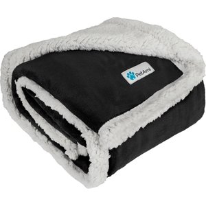 PetAmi Sherpa Cat & Dog Blanket, Black, 29 x 40-in