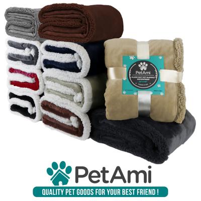 Show full view: PetAmi Sherpa Cat & Dog Blanket, Taupe, 60 x 80-in slide 8 of 10