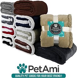 PetAmi Sherpa Cat & Dog Blanket, Wine, 29 x 40-in slide 2 of 7