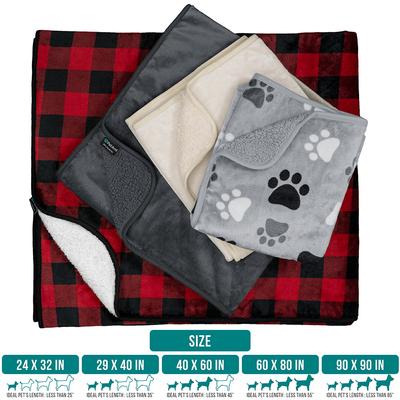 Show full view: PetAmi Sherpa Fleece Waterproof Cat & Dog Blanket, Beige, Medium  slide 9 of 10