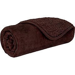 PetAmi Sherpa Fleece Waterproof Cat & Dog Blanket, Brown, Small 