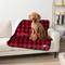 Show in main carousel: PetAmi Sherpa Fleece Waterproof Cat & Dog Blanket, Checkered Red, Medium  slide 6 of 9