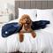 Show in main carousel: PetAmi Sherpa Fleece Waterproof Cat & Dog Blanket, Navy/Gray, Medium  slide 7 of 10