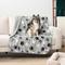 Show in main carousel: PetAmi Sherpa Fleece Waterproof Cat & Dog Blanket, Paw Gray, Large  slide 1 of 10