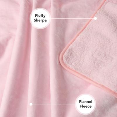 Show full view: PetAmi Sherpa Fleece Waterproof Cat & Dog Blanket, Pink, Small  slide 7 of 9