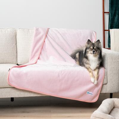 Show full view: PetAmi Sherpa Fleece Waterproof Cat & Dog Blanket, Pink, X-Large  slide 5 of 9