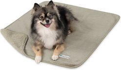 PetAmi Sherpa Fleece Waterproof Cat & Dog Blanket, Taupe, Medium 