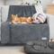 Show in main carousel: PetAmi Sherpa Fleece Waterproof Waffle Cat & Dog Blanket, Gray, Large  slide 6 of 8