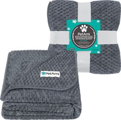 PetAmi Sherpa Fleece Waterproof Waffle Cat & Dog Blanket, Gray, X-Large  slide 2 of 7