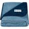 Show in main carousel: PetAmi Sherpa Fleece Waterproof Waffle Cat & Dog Blanket, Navy/Blue, X-Large  slide 1 of 8