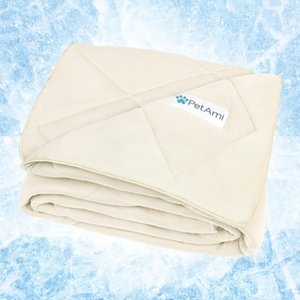 PetAmi Soft Cooling Cat & Dog Blanket, Beige Cream, Large 