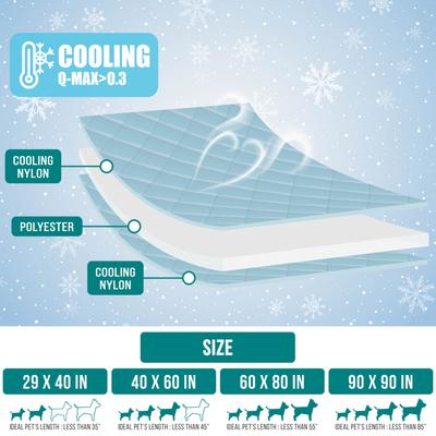 Show full view: PetAmi Soft Cooling Cat & Dog Blanket, Beige Cream, Medium  slide 3 of 9