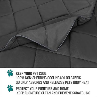 Show full view: PetAmi Soft Cooling Cat & Dog Blanket, Grey, X-Large  slide 5 of 10