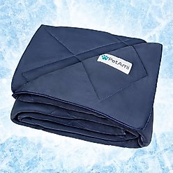 PetAmi Soft Cooling Cat & Dog Blanket, Navy Blue, Large 