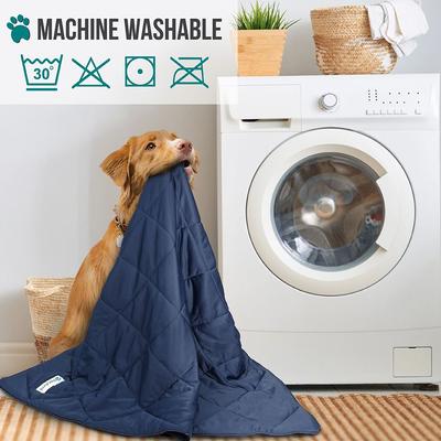 Show full view: PetAmi Soft Cooling Cat & Dog Blanket, Navy Blue, Large  slide 5 of 9