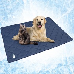 PetAmi Soft Cooling Cat & Dog Blanket, Navy Blue, X-Large 
