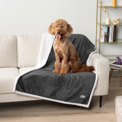 Show full view: PetAmi Waterproof Dog Blanket, Charcoal, 60 x 80-in slide 3 of 11