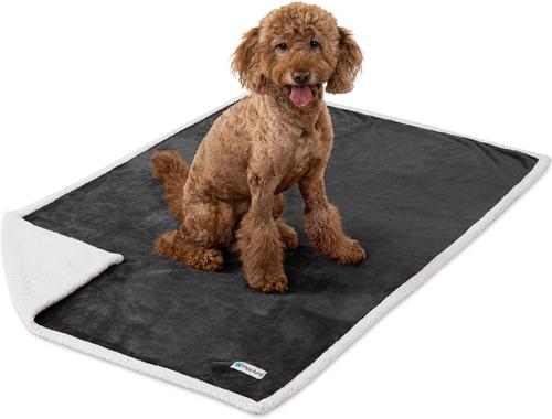 Show full view: PetAmi Waterproof Dog Blanket, Charcoal, 60 x 80-in slide 6 of 11