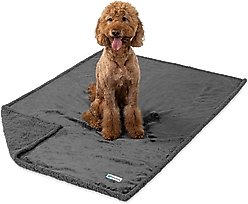 PetAmi Waterproof Dog Blanket, Gray & Gray Sherpa, 50 x 40-in
