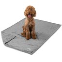 PetAmi Waterproof Dog Blanket, Light Grey Sherpa, 60 x 40-in