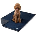 PetAmi Waterproof Dog Blanket, Navy & Gray Sherpa, 60 x 40-in