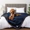 Show in main carousel: PetAmi Waterproof Dog Blanket, Navy & Gray Sherpa, 90 x 90-in slide 1 of 12