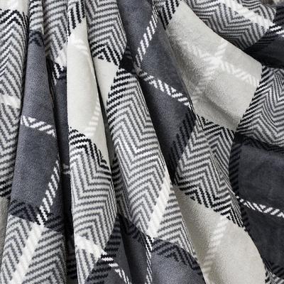 Show full view: PetAmi Waterproof Dog Blanket, Plaid Charcoal Grey, Large slide 6 of 9