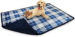 PetAmi Waterproof Dog Blanket, Plaid Navy, Large