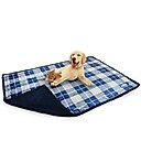 PetAmi Waterproof Dog Blanket, Plaid Navy, Large