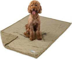 PetAmi Waterproof Dog Blanket, Taupe & Taupe Sherpa, 50 x 40-in
